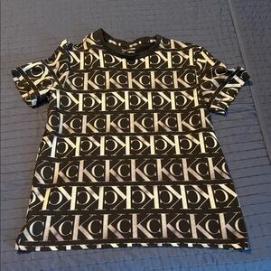 Calvin Klein Kids Black and White Logo Tee